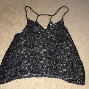 Free People Black and grey cami